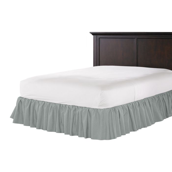 Ruffle Bedskirt in Classic Velvet - Sterling