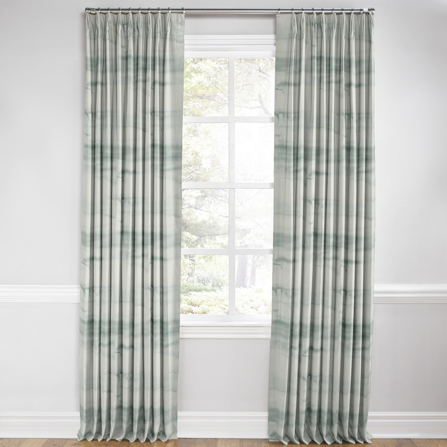 Euro Pleat Drapery in Up In The Sky - Aqua