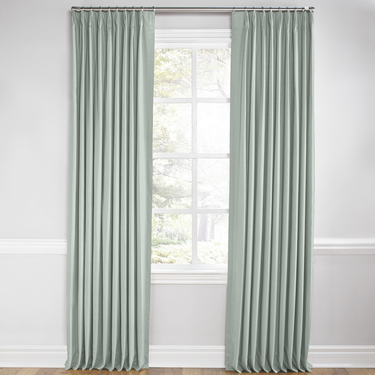 Euro Pleat Drapery in Baldwin - Cornflower