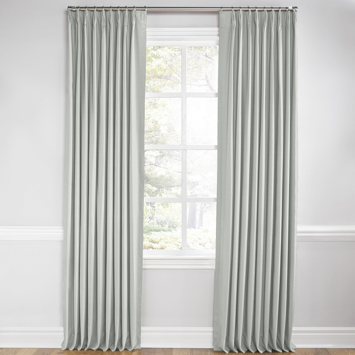 Euro Pleat Drapery in Baldwin - Fog