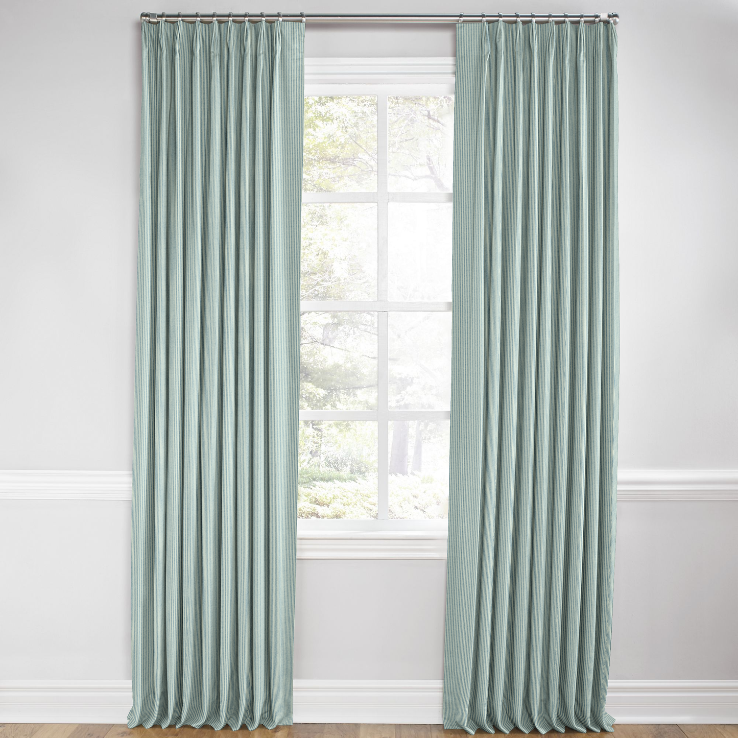 Euro Pleat Drapery in Baldwin - Liberty Blue