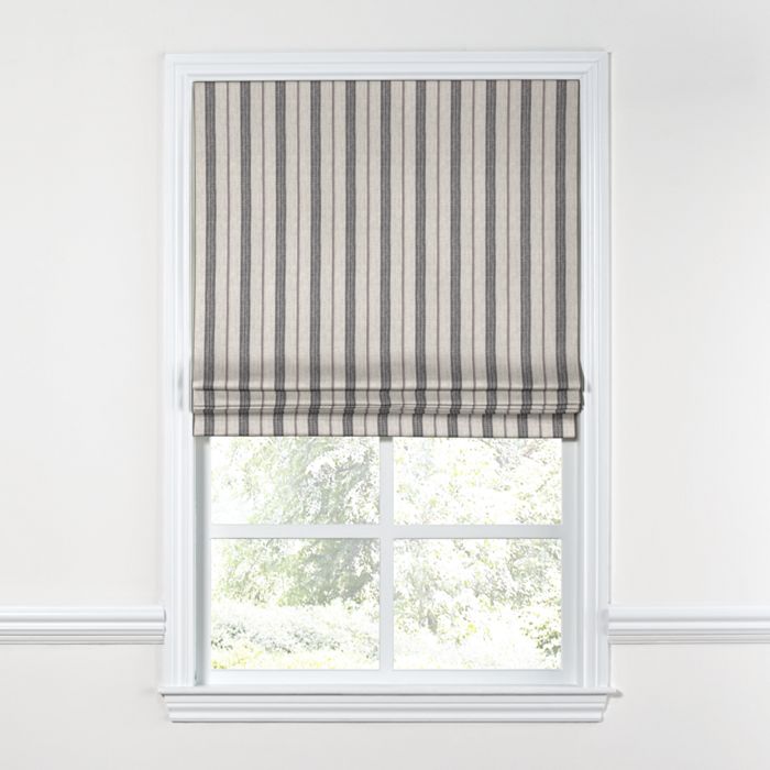 Flat Roman Shade in Farm To Table - Ash