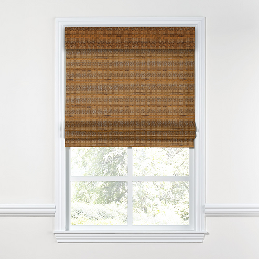 Valance Natural Woven Shade in Lanai - Gold Luster