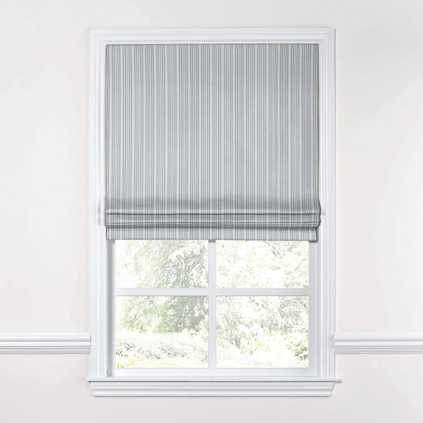 Flat Roman Shade in Murali - Gray