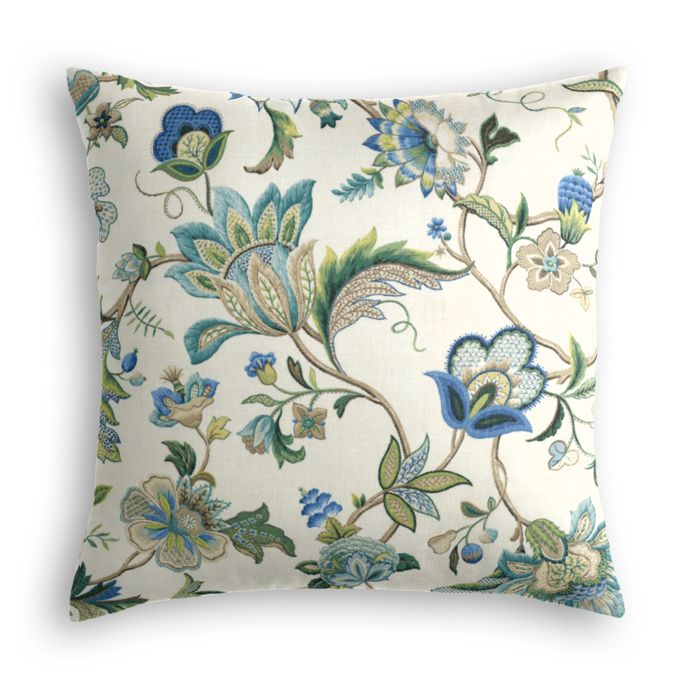 Euro Sham in Fleur De Leaf - True Blue