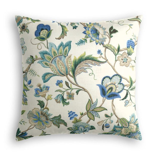 Euro Sham in Fleur De Leaf - True Blue