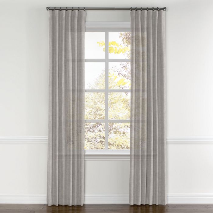 Convertible Drapery in Linen Sheer - Dim Gray