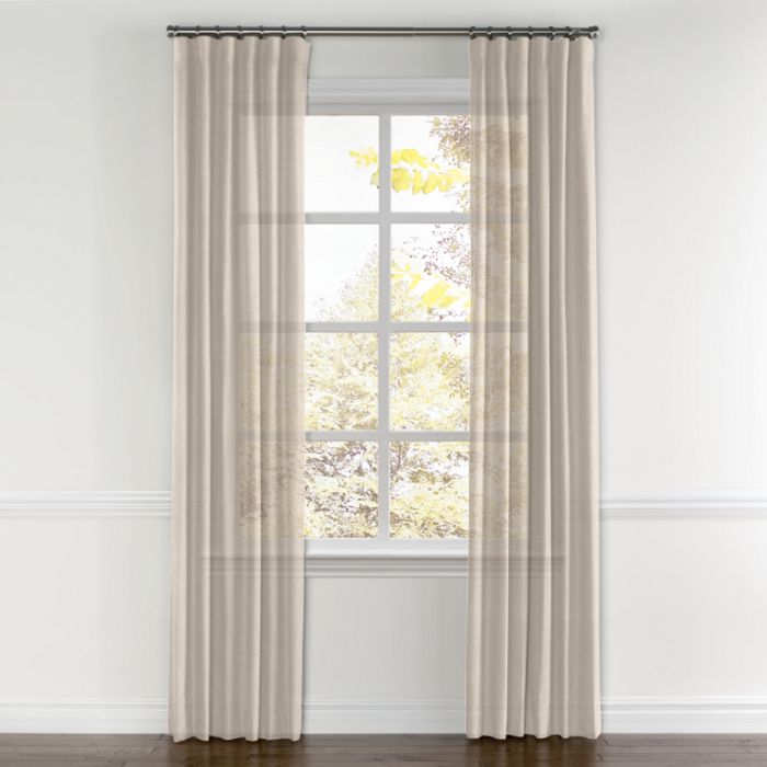 Convertible Drapery in Linen Sheer - Ecru
