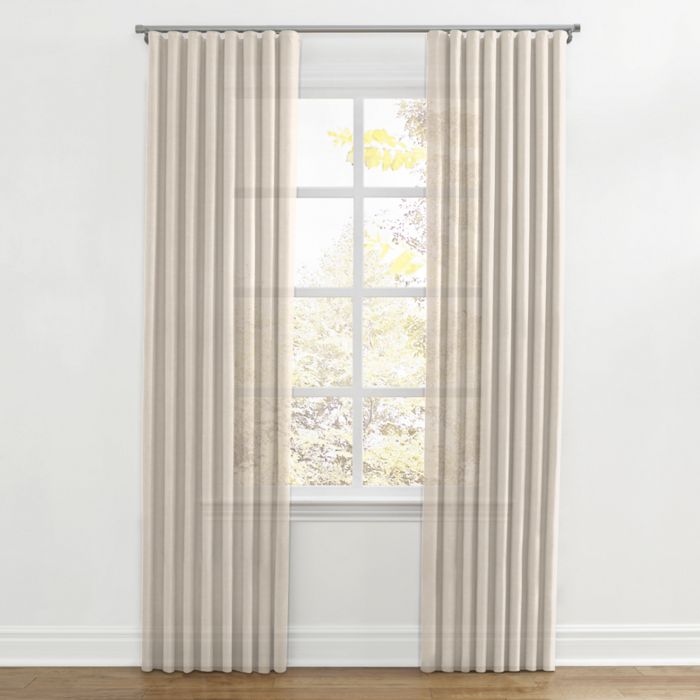 Ripplefold Drapery in Linen Sheer - Ecru