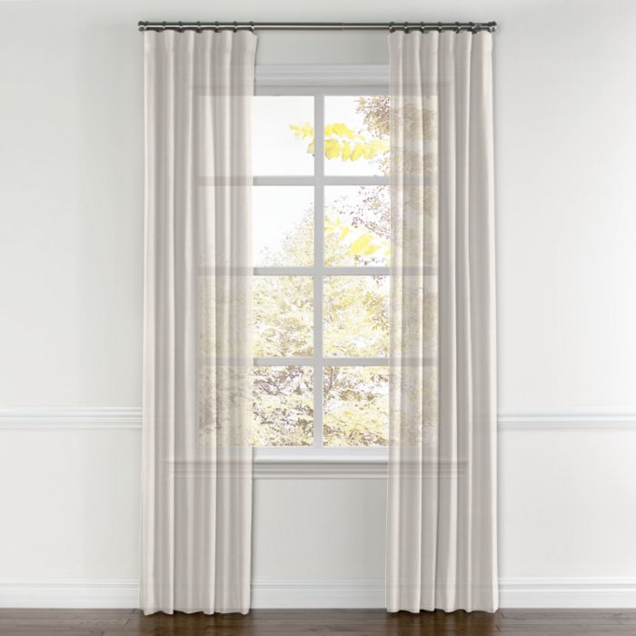 Convertible Drapery in Linen Sheer - Ivory
