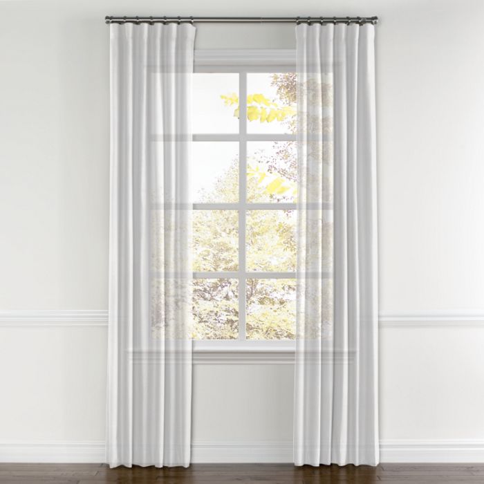 Convertible Drapery in Linen Sheer - Optic White