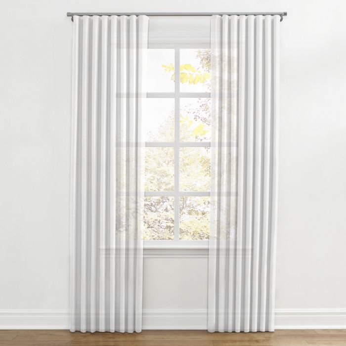 Ripplefold Drapery in Linen Sheer - Optic White