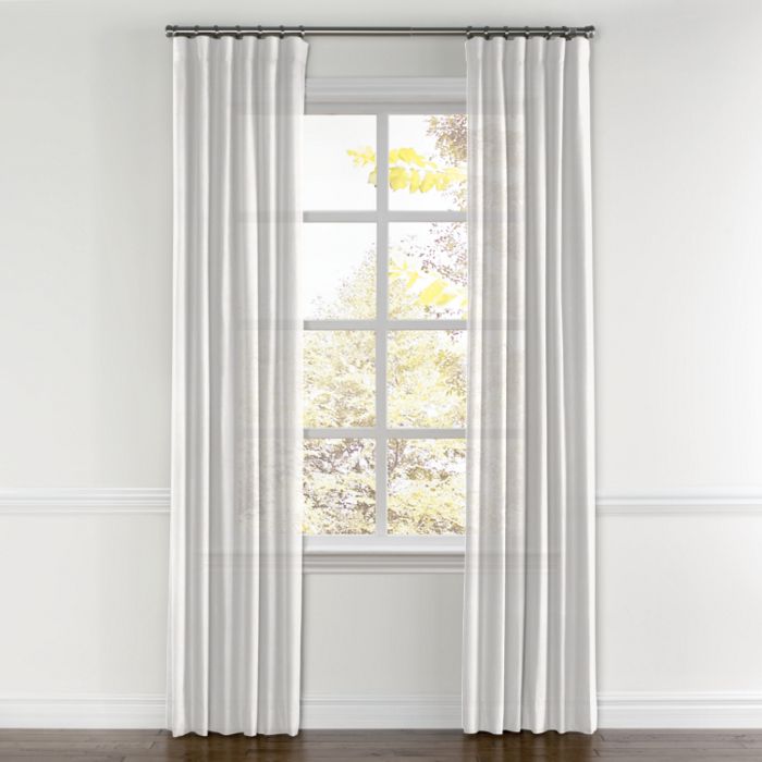 Convertible Drapery in Linen Sheer - White