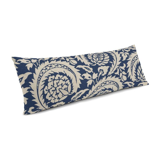 Large Lumbar Pillow in Lisbon - Indigo