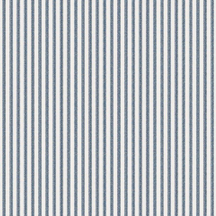 Ruffle Bedskirt in Little White Line - Blueberry