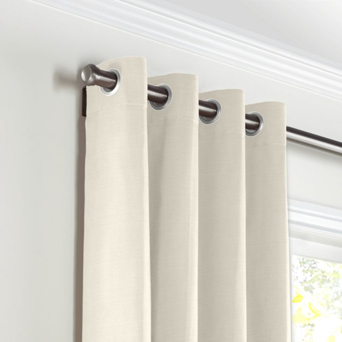 Grommet Drapery in Lush Linen - Antique White