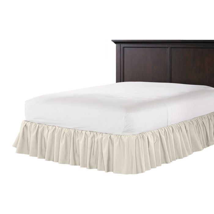 Ruffle Bedskirt in Lush Linen - Antique White