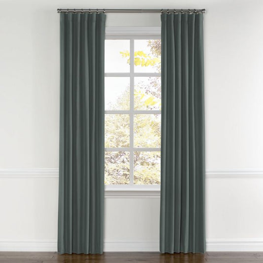Convertible Drapery in Lush Linen - Charcoal