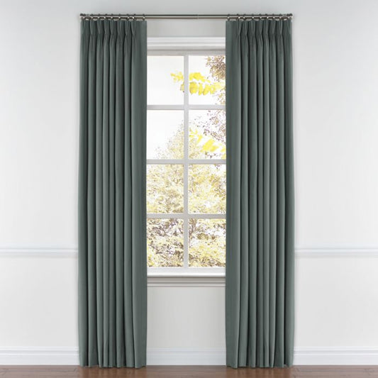 Pinch Pleat Drapery in Lush Linen - Charcoal