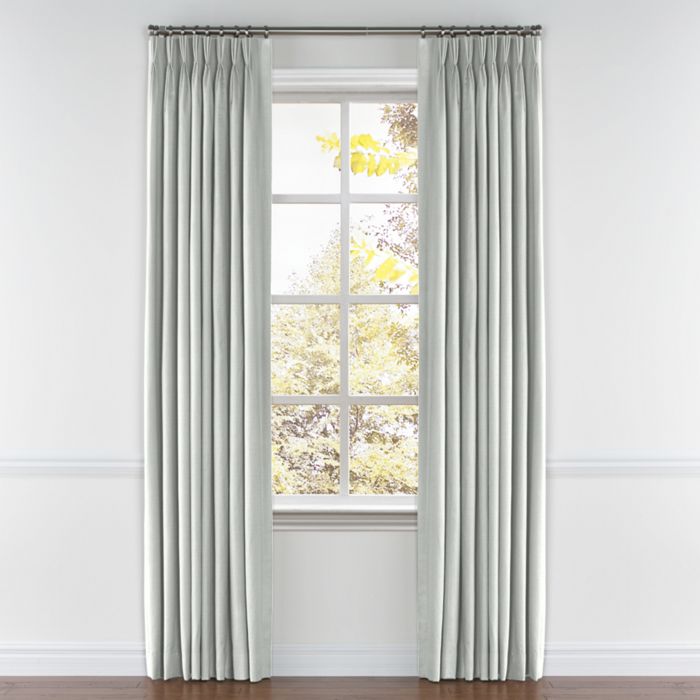 Pinch Pleat Drapery in Lush Linen - Fog