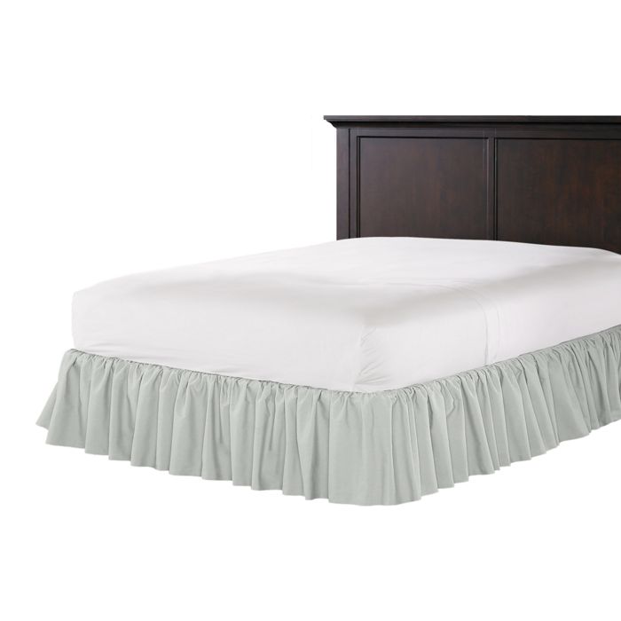 Ruffle Bedskirt in Lush Linen - Fog