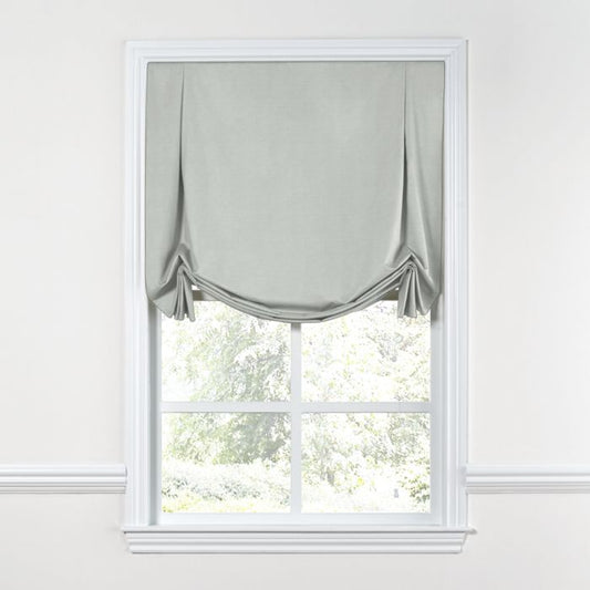 Tulip Roman Shade in Lush Linen - Fog