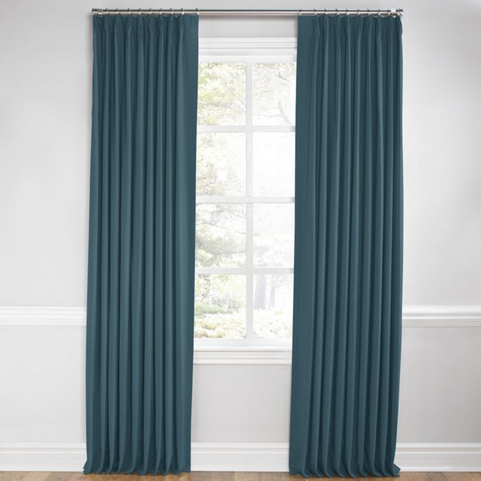 Euro Pleat Drapery in Lush Linen - Midnight