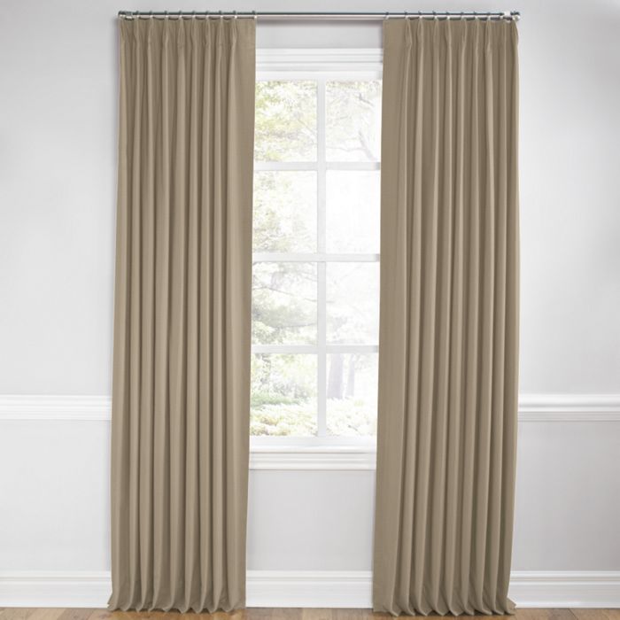 Euro Pleat Drapery in Lush Linen - Mink