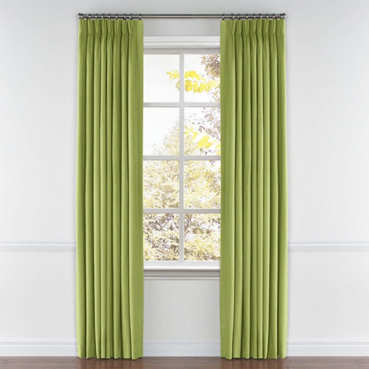 Pinch Pleat Drapery in Lush Linen - Moss