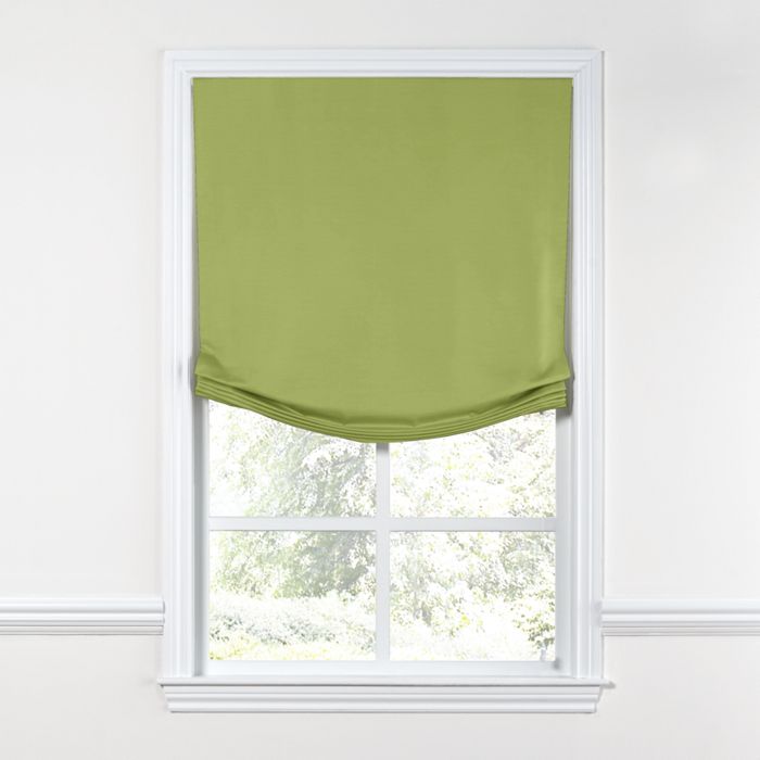 Relaxed Roman Shade in Lush Linen - Moss