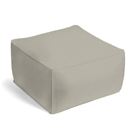 Square Pouf in Lush Linen - Natural