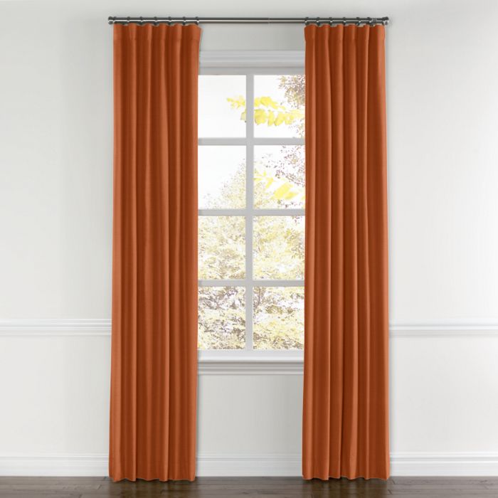 Convertible Drapery in Lush Linen - Rust