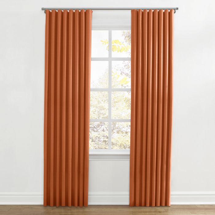 Ripplefold Drapery in Lush Linen - Rust