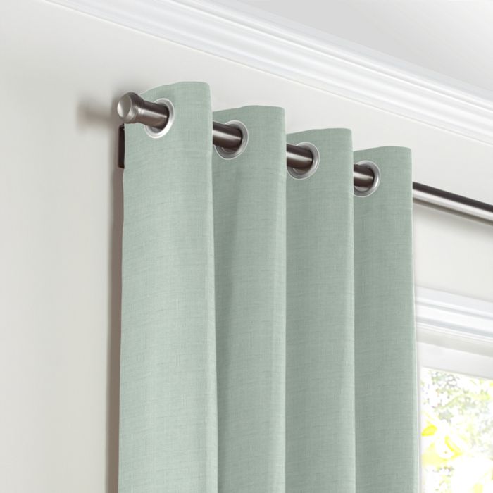 Grommet Drapery in Lush Linen - Seafoam
