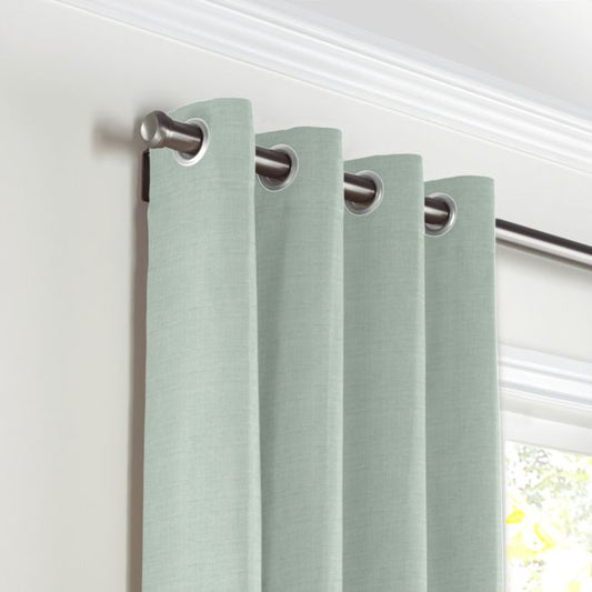 Grommet Drapery in Lush Linen - Seafoam