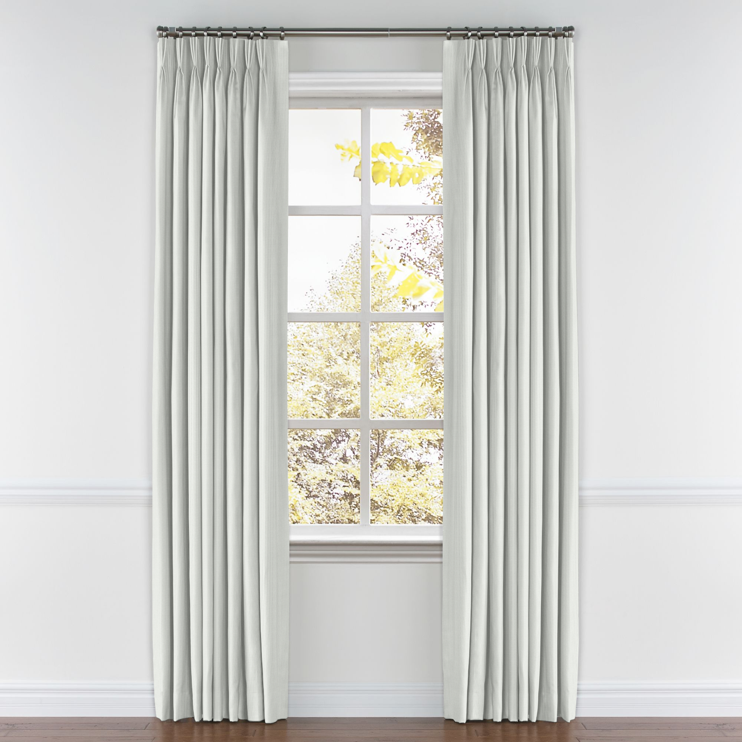 Pinch Pleat Drapery in Baldwin - Fog