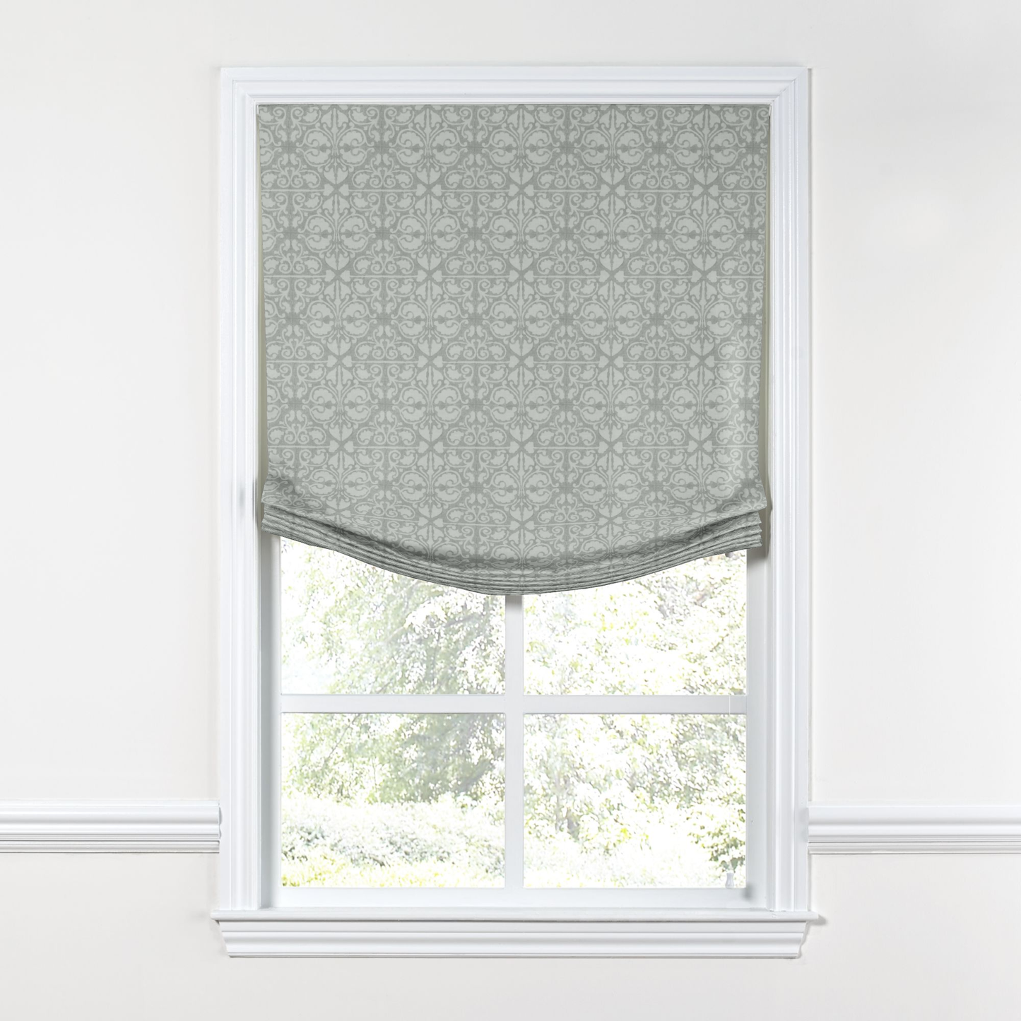 Relaxed Roman Shade in Palazzo - Gray