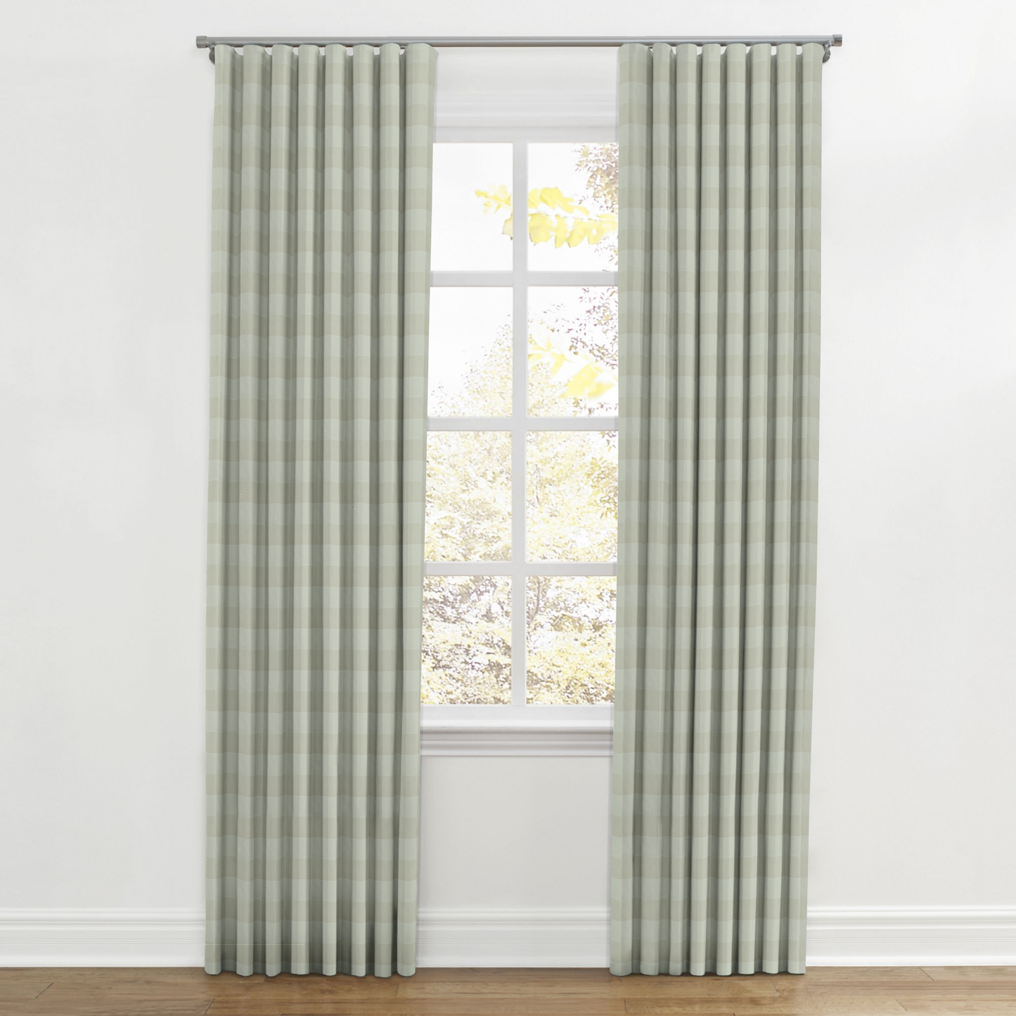 Ripplefold Drapery in Foxy Plaid - Dune