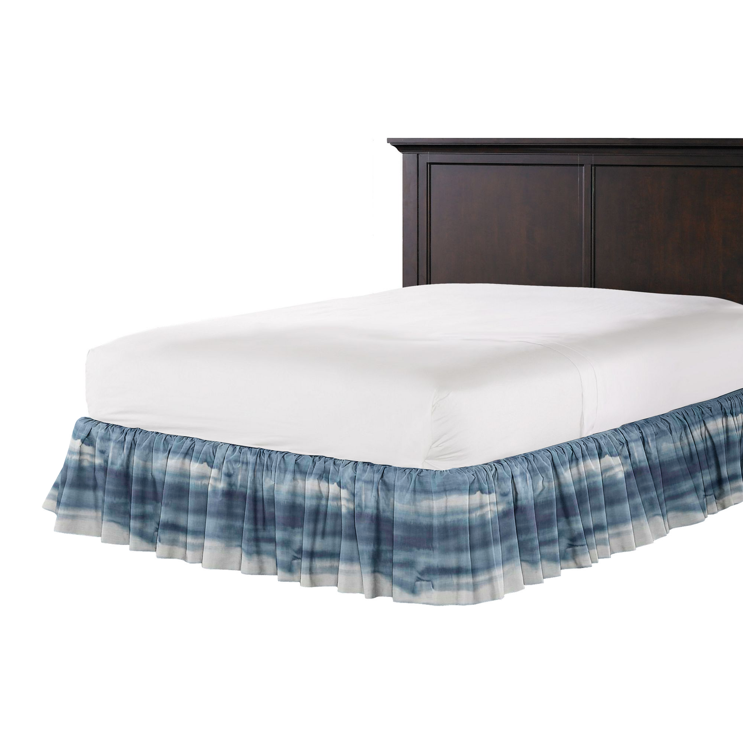 Ruffle Bedskirt in Up In The Sky - Blue
