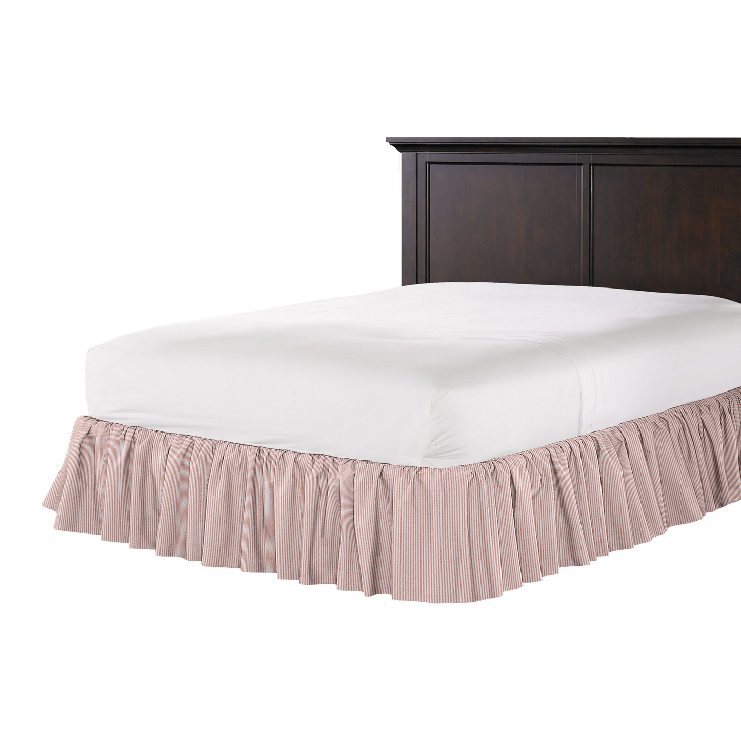 Ruffle Bedskirt in Baldwin - Scarlet