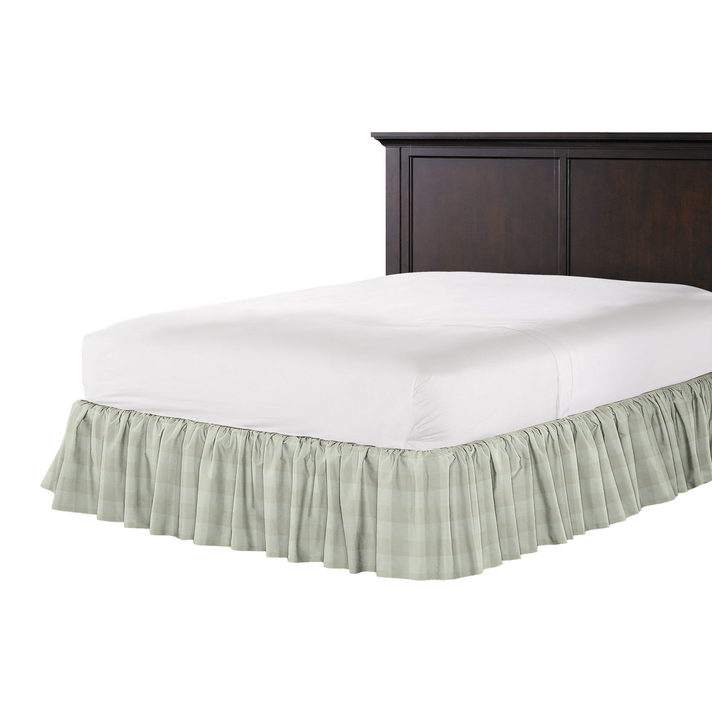 Ruffle Bedskirt in Foxy Plaid - Dune