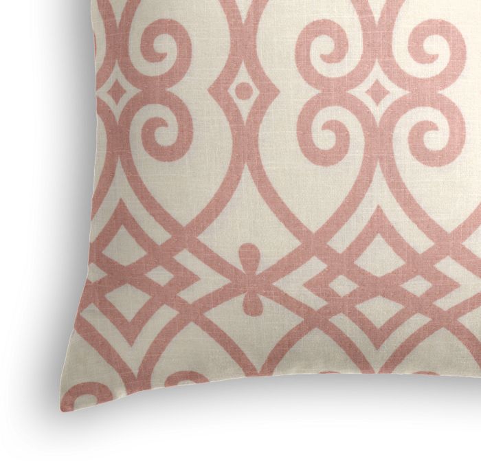 Throw Pillow in Scrolling Along - Shrimp