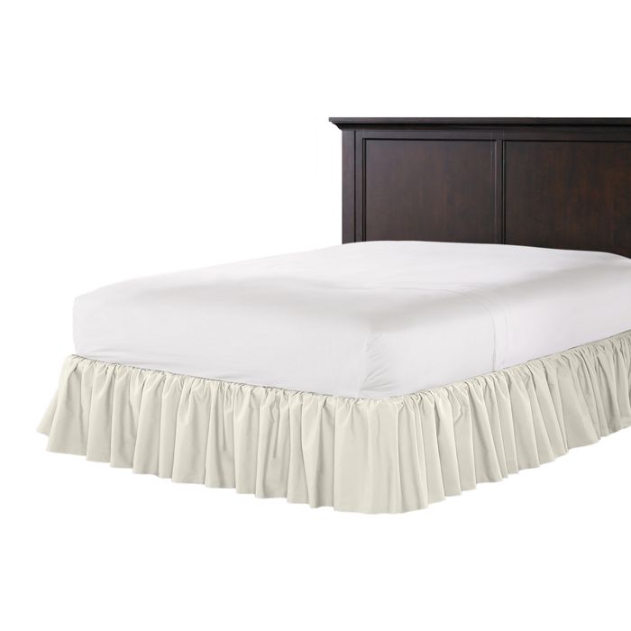 Ruffle Bedskirt in Serene Sateen - Cream