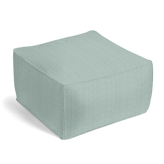Square Pouf in Baldwin - Liberty Blue
