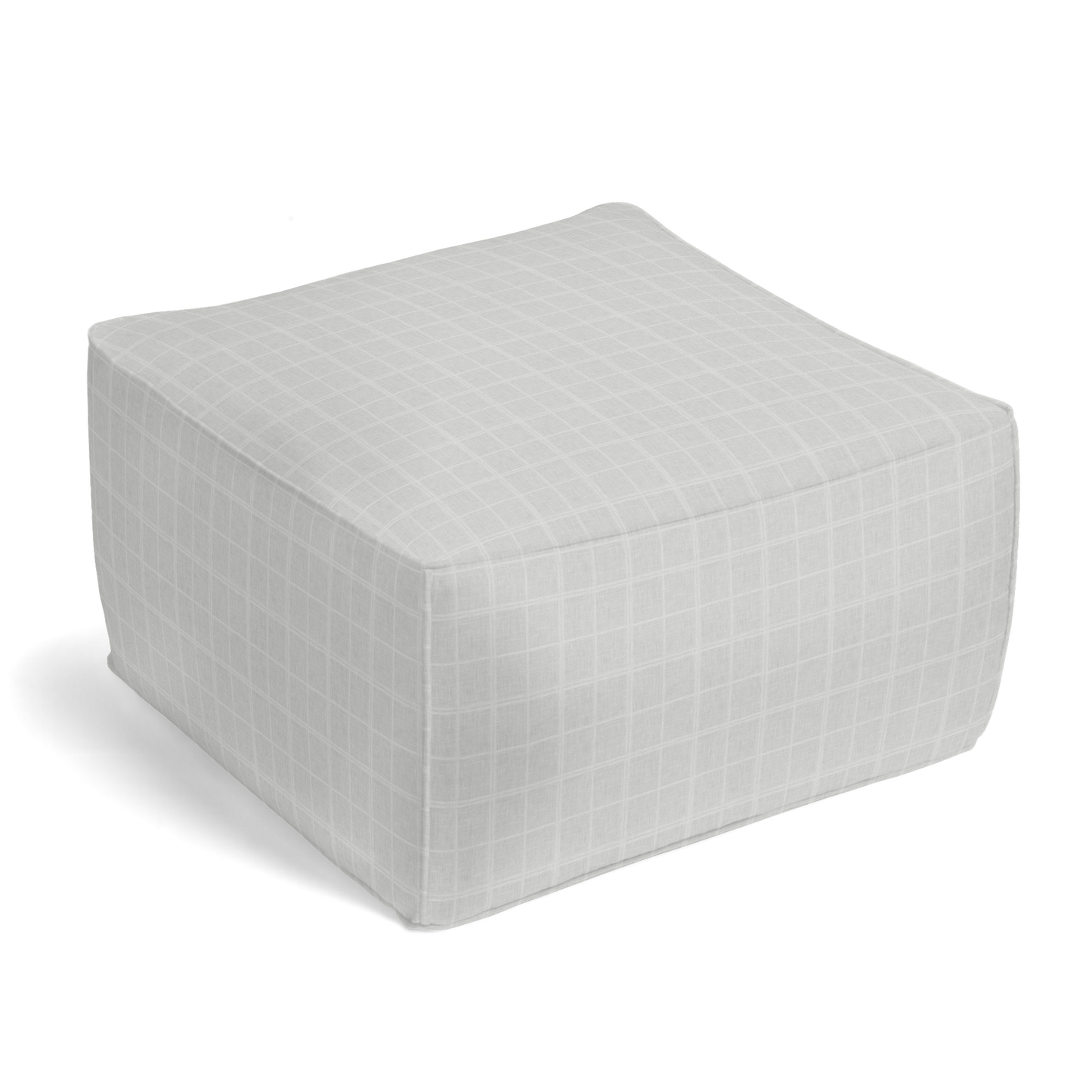 Square Pouf in Moray - Pearl