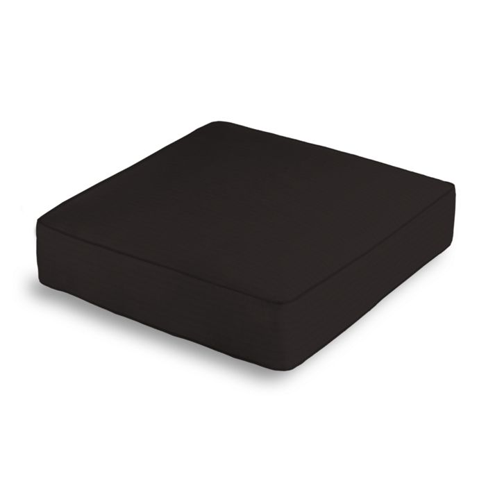 Box Floor Pillow in Sunbrella® Canvas - Black