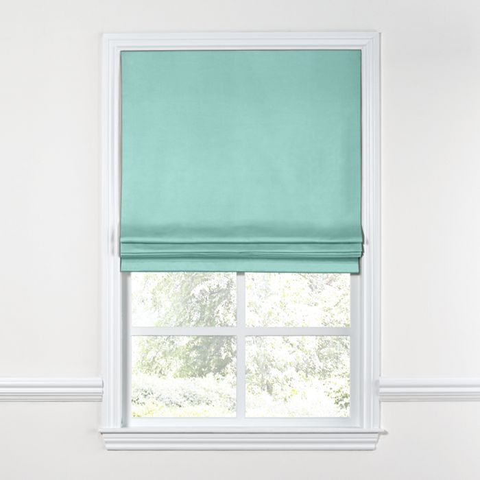 Flat Roman Shade in Sunbrella® Canvas - Glacier