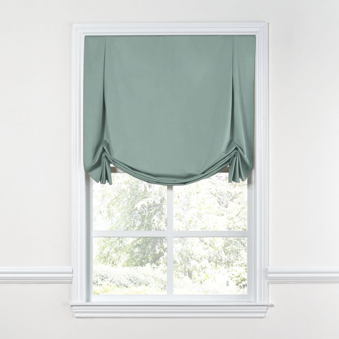 Tulip Roman Shade in Sunbrella® Canvas - Spa