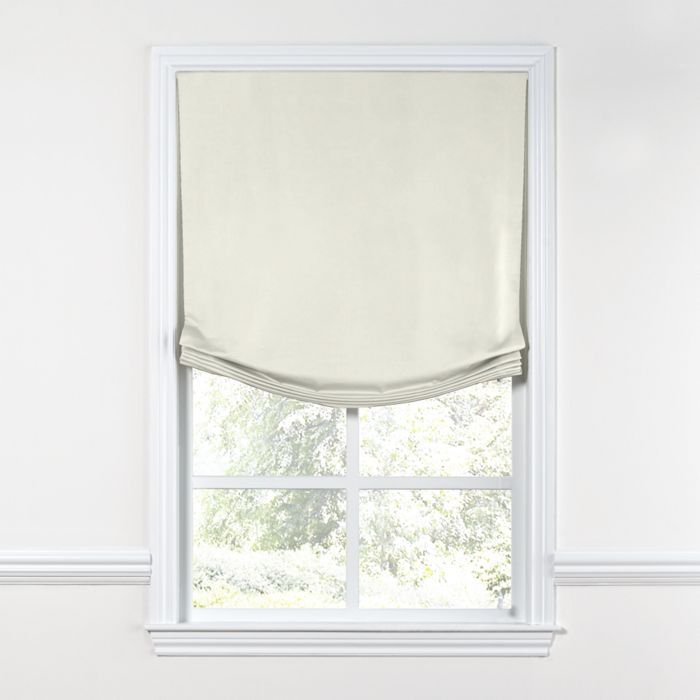 Relaxed Roman Shade in Sunbrella® Canvas - White