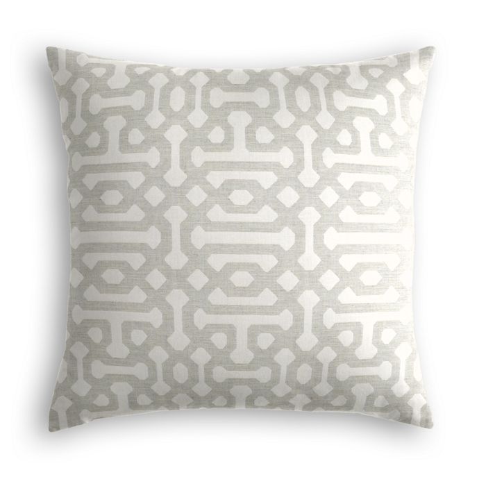 Outdoor Pillow in Sunbrella® Fretwork - Pewter